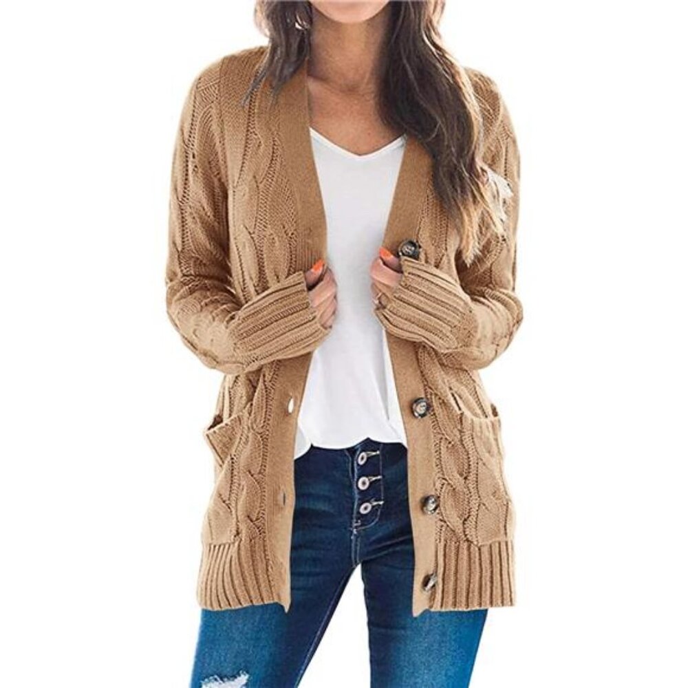 PRETTYGARDEN Women's Open Front Cardigan Sweaters Fall Fashion Button Down
